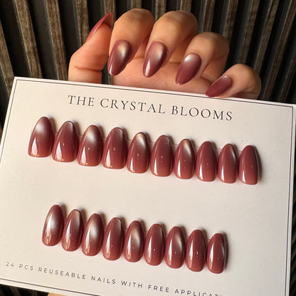 Premium Cat-eye Nails-32MYS- Free 24pc Sticker Sheet included