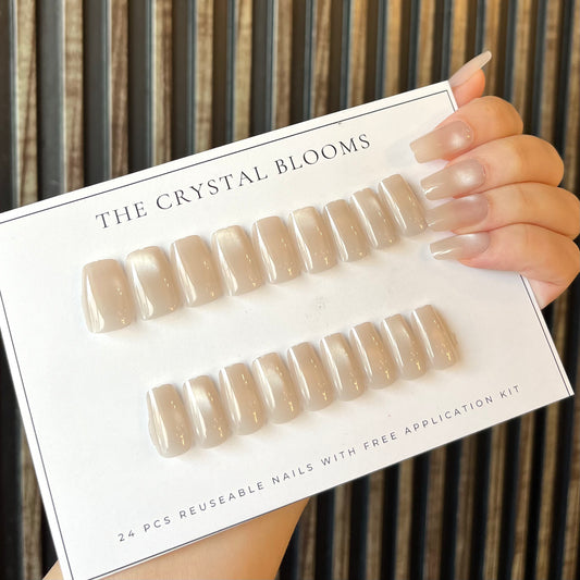 [PREMIUM] Handmade Cat-eye Reflective Nails-814- Free 24 pc Sticker Sheet  included