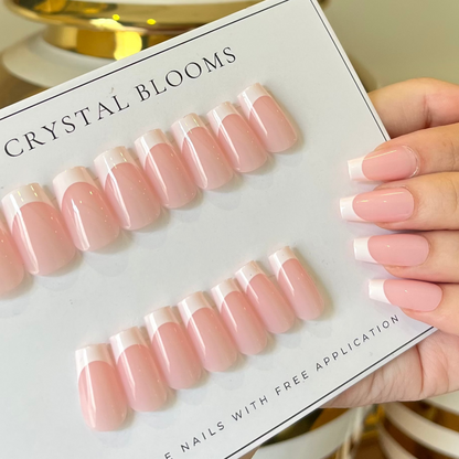 Nails-792-Medium Length Square nails - Free 24 pc Sticker Sheet included