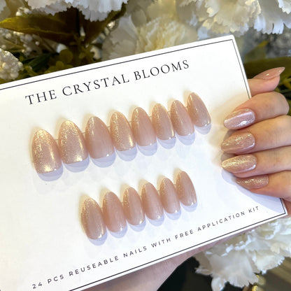 [PREMIUM] Handmade Cat-eye Shimmer Nails - 892- Free 24 pc Sticker Sheet included