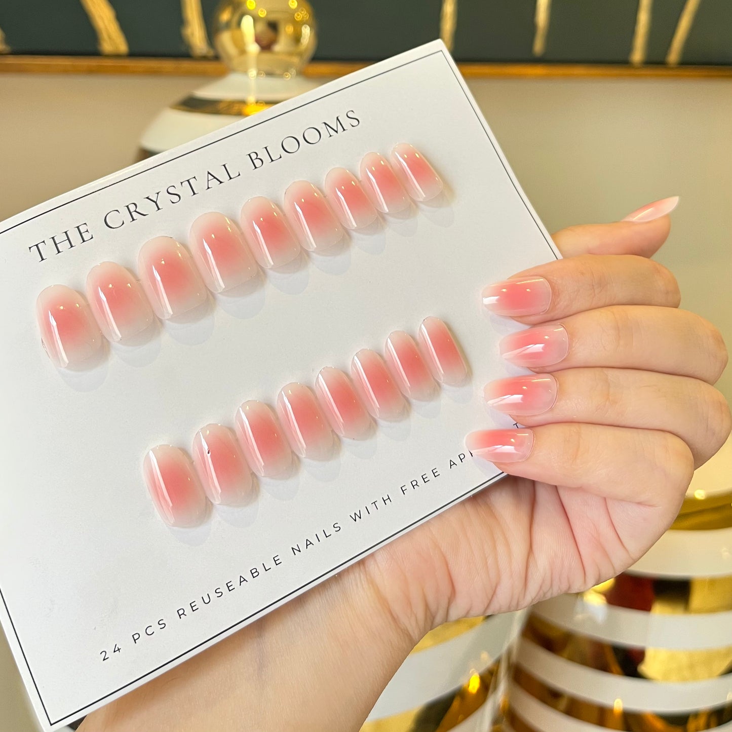 Nude Shaded Nails -751-Free 24 pc Sticker Sheet  included