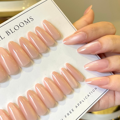 Cat eye Nails-196-Medium Length Almond nails- Free 24 pc Sticker Sheet included
