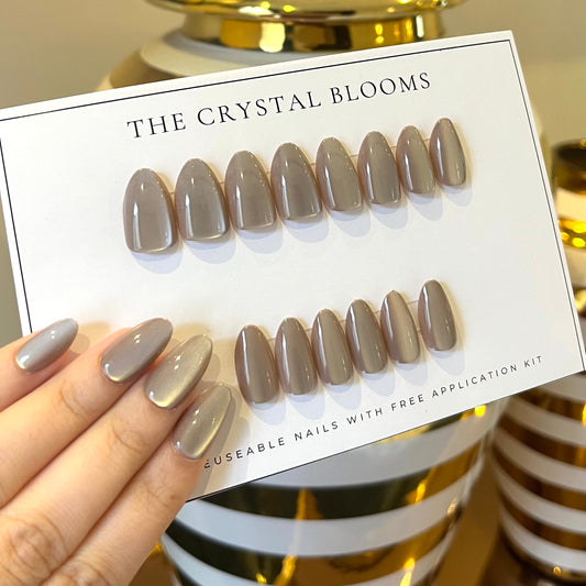 [PREMIUM] Handmade Cat-eye Reflective Nails-800- Free 24 pc Sticker Sheet  included-n