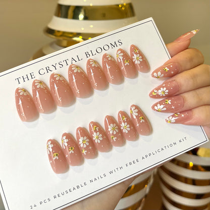 Nails-3287-Almond nails- Free 24pc Sticker Sheet included