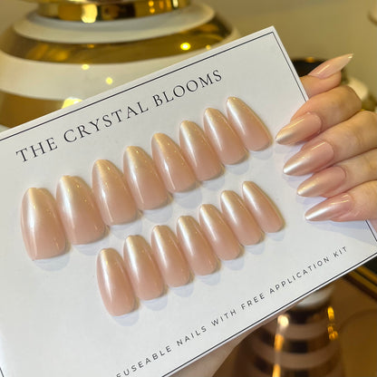 [Premium] Nails-3991-Medium Length Almond nails- Free 24 pc Sticker Sheet included