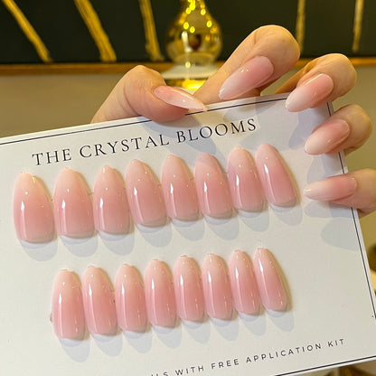 Nails-3262-Medium Length Almond nails- Free 24 pc Sticker Sheet included