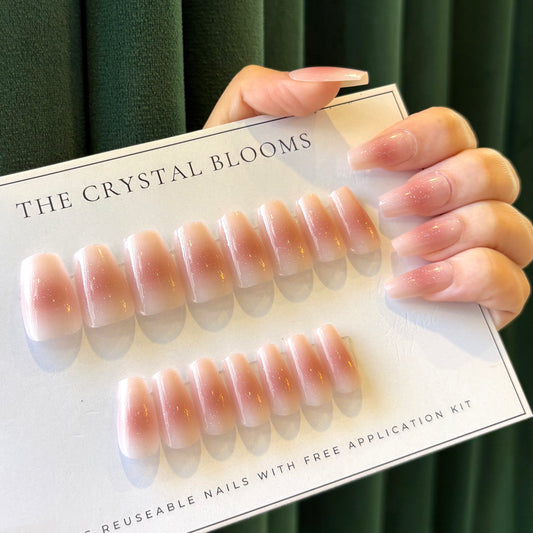 [Premium] Nails-3607-Medium Length Almond nails- Free 24 pc Sticker Sheet included