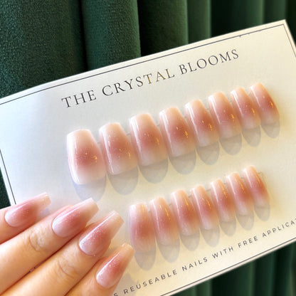 [Premium] Nails-3607-Medium Length Almond nails- Free 24 pc Sticker Sheet included