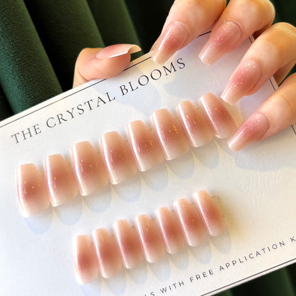 [Premium] Nails-3607-Medium Length Almond nails- Free 24 pc Sticker Sheet included
