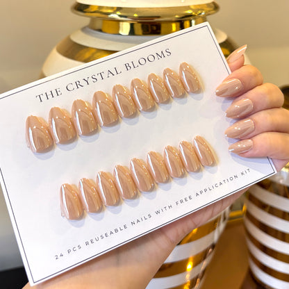 [PREMIUM] Handmade Chrome Nails-801- Free 24 pc Sticker Sheet  included