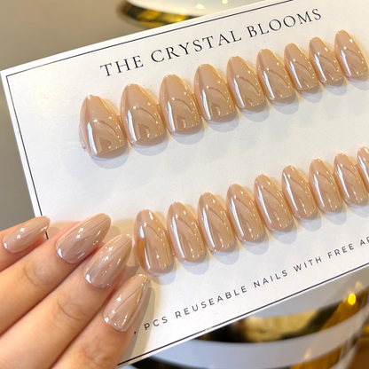 [PREMIUM] Handmade Chrome Nails-801- Free 24 pc Sticker Sheet  included