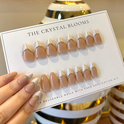 [Premium] 3D festive Nails-3726-Almond nails- Free 24 -pc Sticker Sheet  included