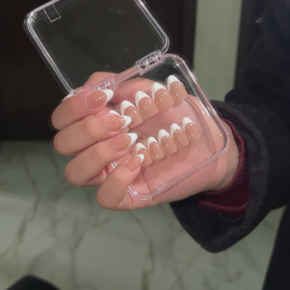 Nails-1043- Almond nails- Free 24 -pc Sticker Sheet  included