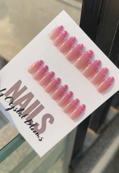 Nails-040-Medium Length Almond nails- Free 4 pc nail kit included