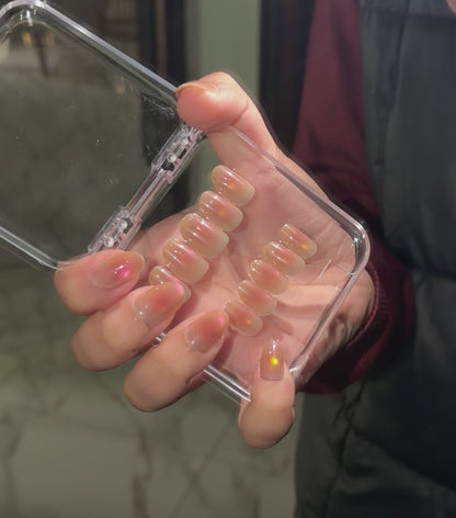 [PREMIUM] Handmade Cat-eye Reflective Nails-873- Free 24 pc Sticker Sheet  included