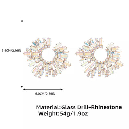 JCEarrings(Rhinestone XXL disks)-162-CL